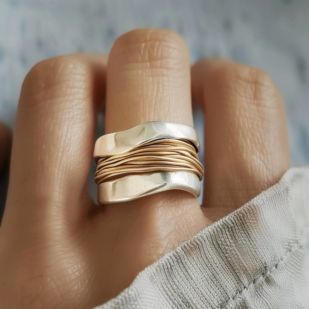 Aurora Wave Statement Ring