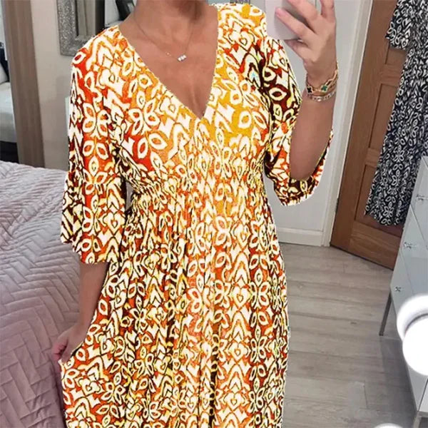 JUDIE | Floral V-Neck Dress