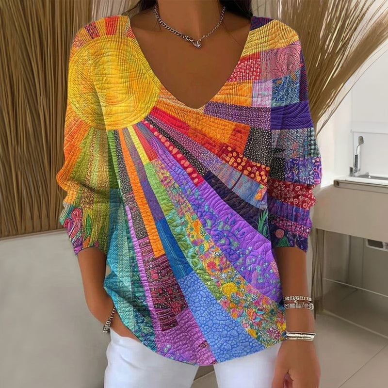 SOLARA | Vintage Sunburst Knit Shirt |