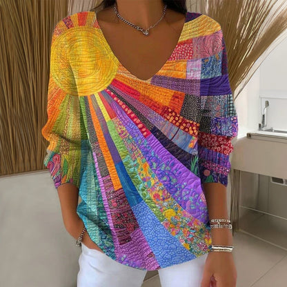 SOLARA | Vintage Sunburst Knit Shirt |