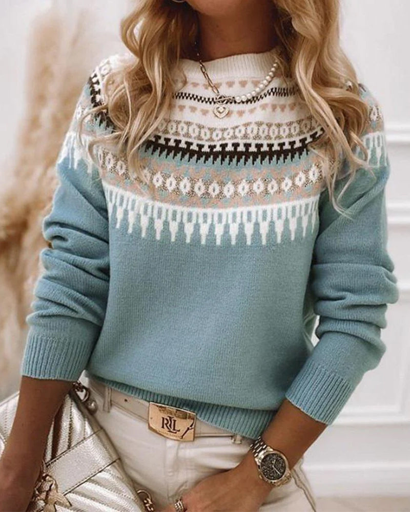 Jane - Patterned Knit Sweater