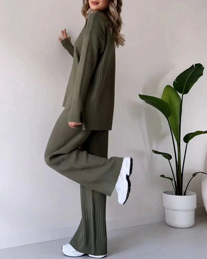 Mila | Chic Slit Casual Two-Piece Set