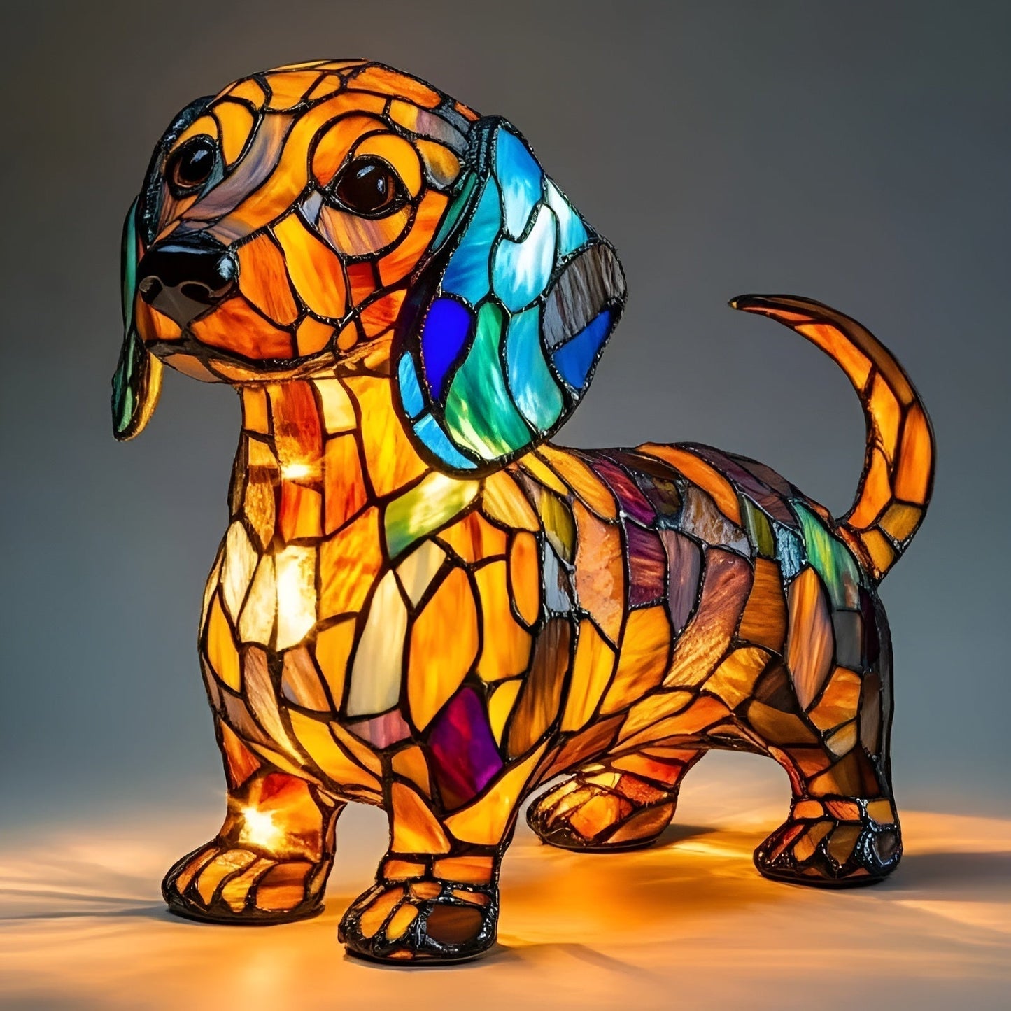 Mosaic Lamp | Dachshund