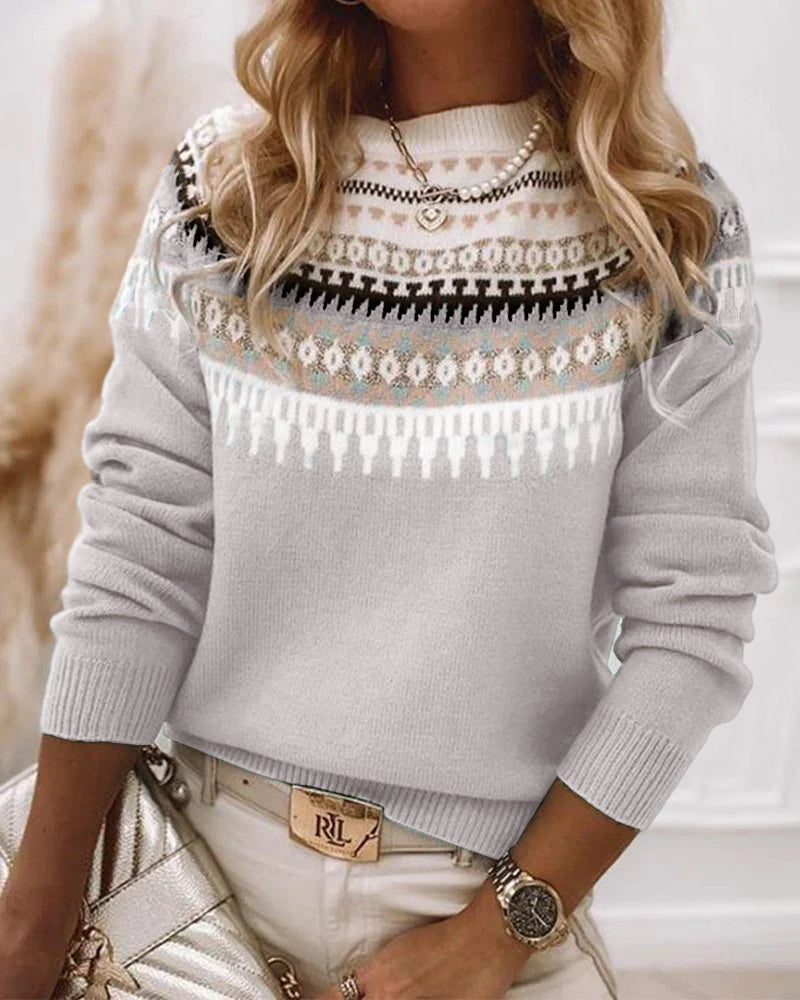 Jane - Patterned Knit Sweater