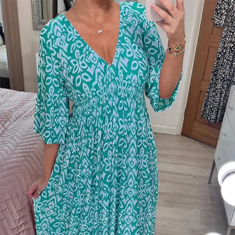 JUDIE | Floral V-Neck Dress