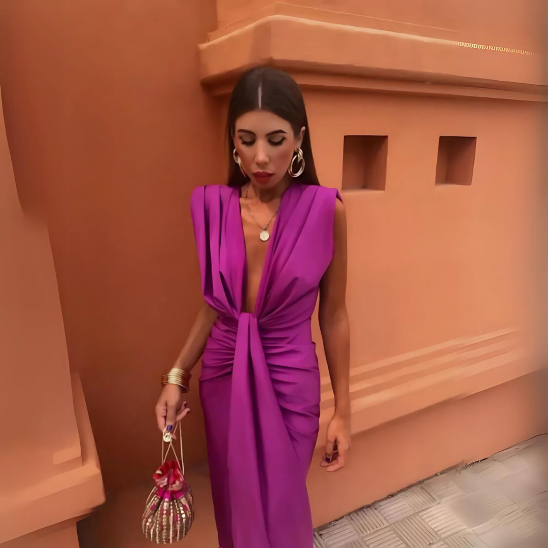 Molly | Party Dress with Deep Neckline