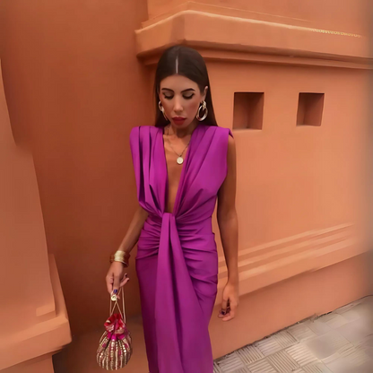 Molly | Party Dress with Deep Neckline