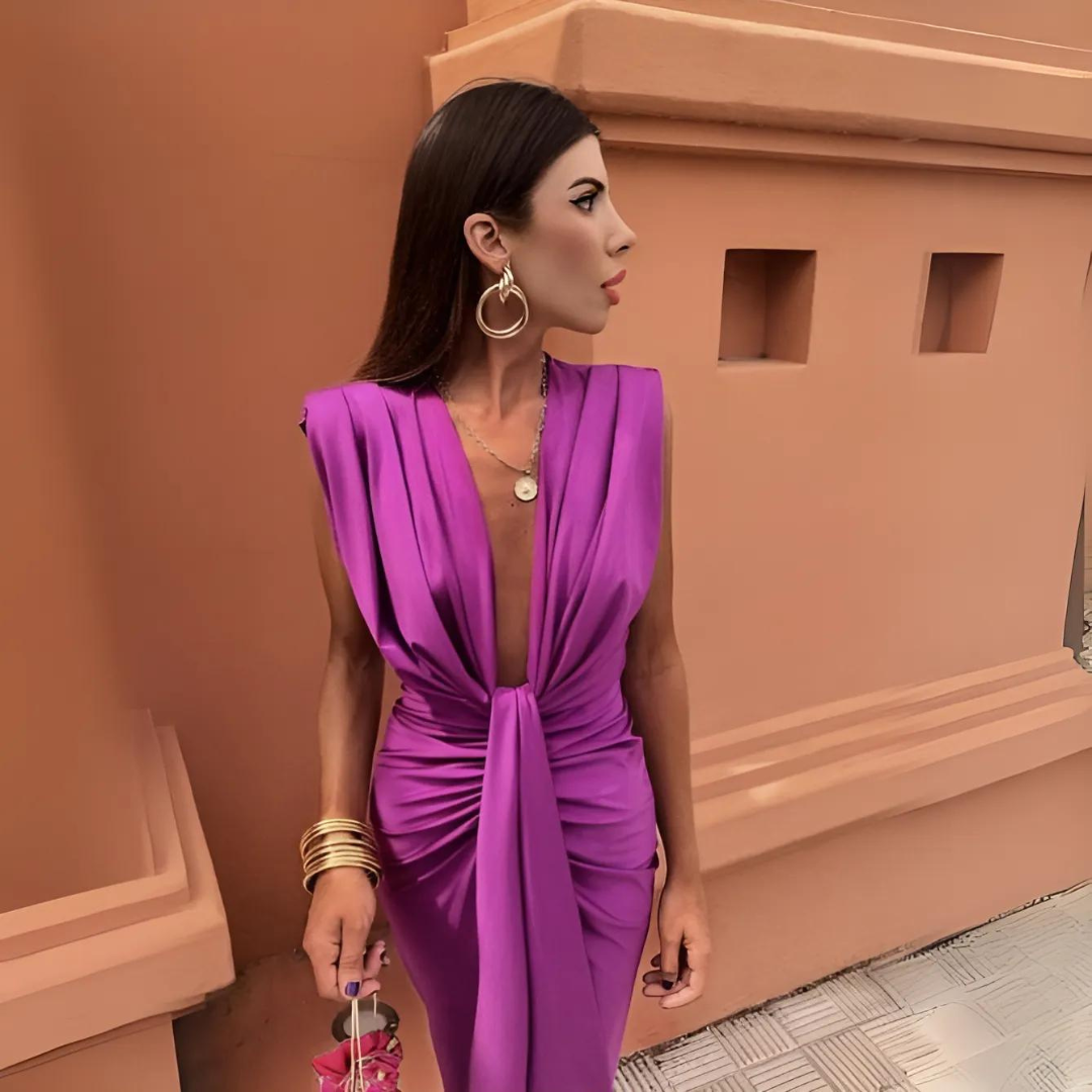 Molly | Party Dress with Deep Neckline