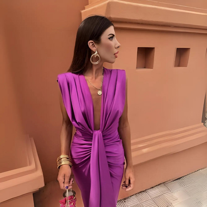 Molly | Party Dress with Deep Neckline