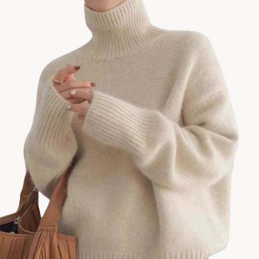 Premium Fine-Knit Turtleneck Sweater