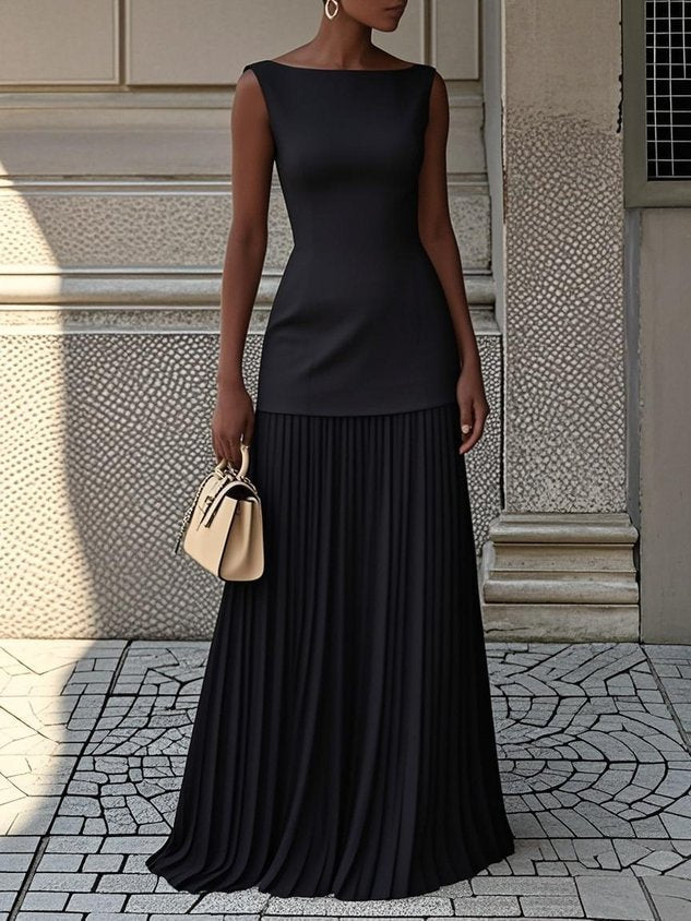 Pleated Maxi Dress