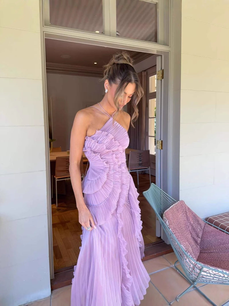 Charming Pink Ruffle Dress