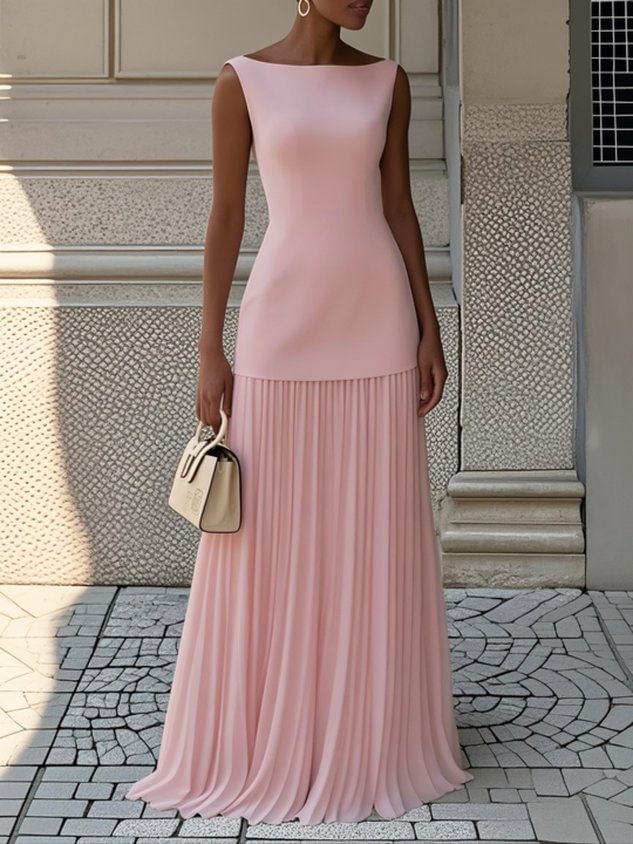 Pleated Maxi Dress