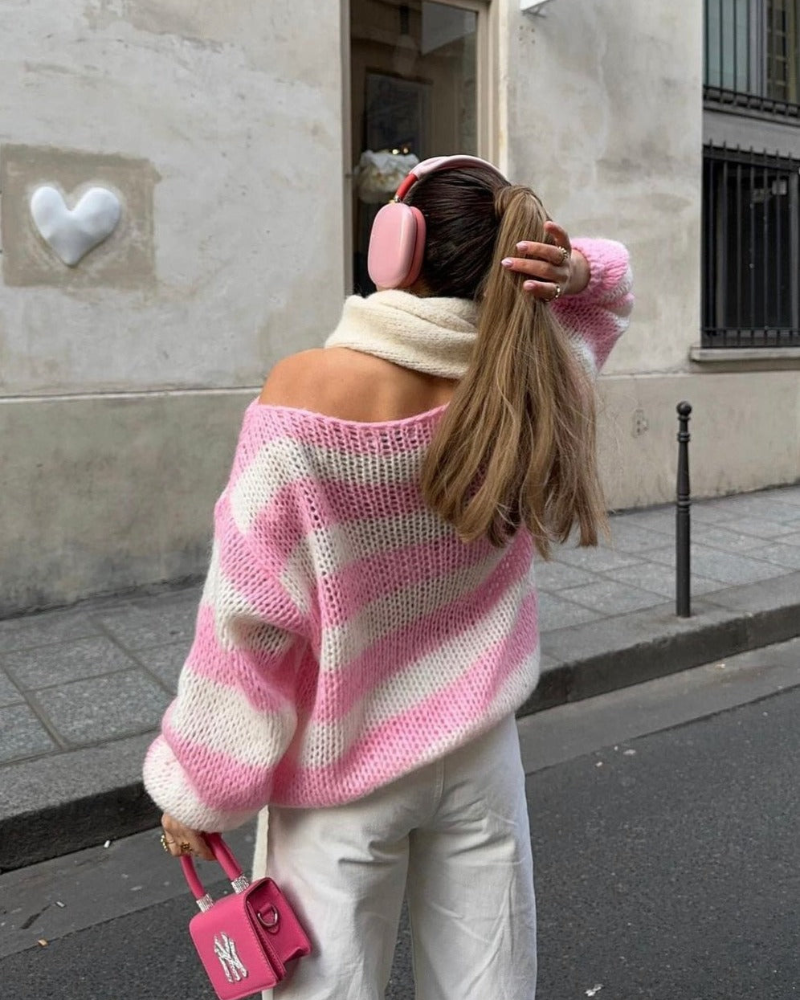 Molly | Cosy Striped Knit Sweater