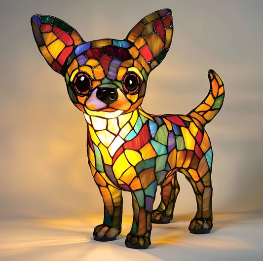 Mosaic Lamp | Chihuahua