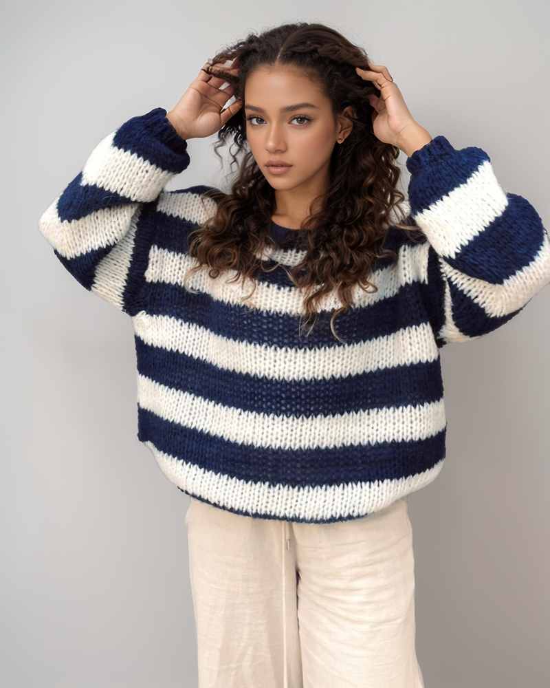 Molly | Cosy Striped Knit Sweater