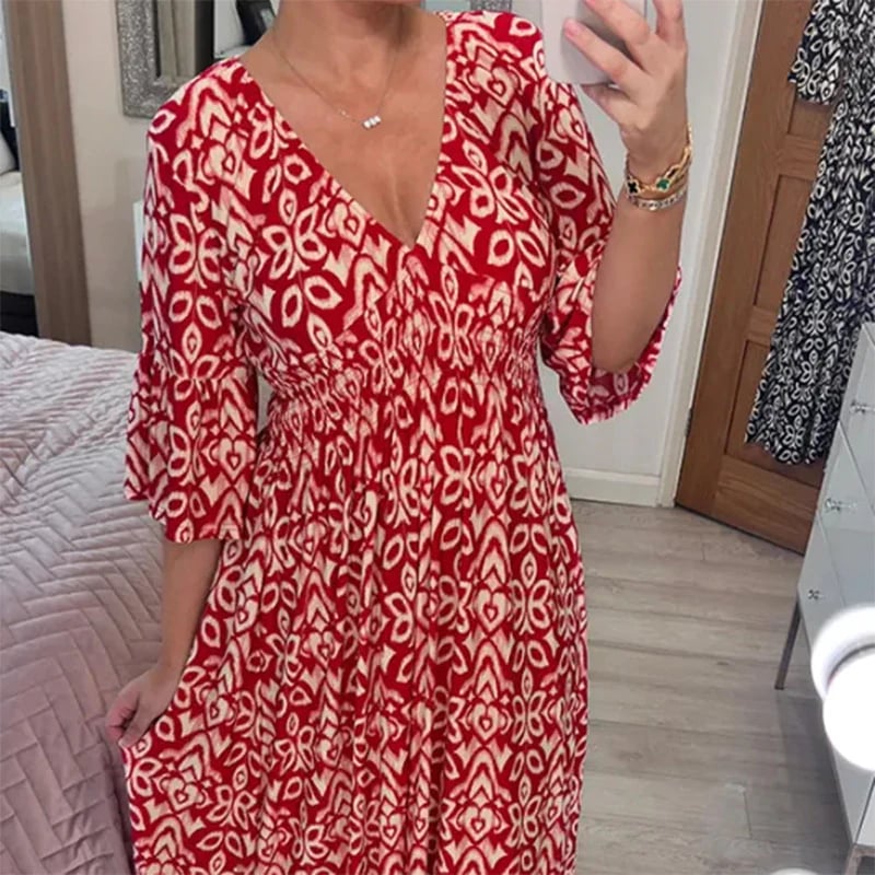JUDIE | Floral V-Neck Dress