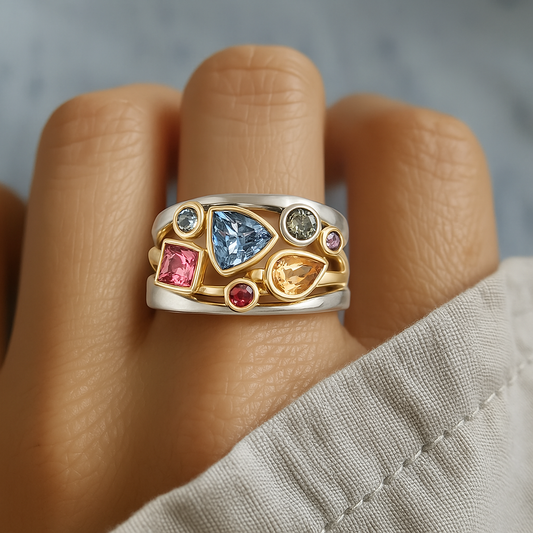 Vintage Colourful zirkonia Ring