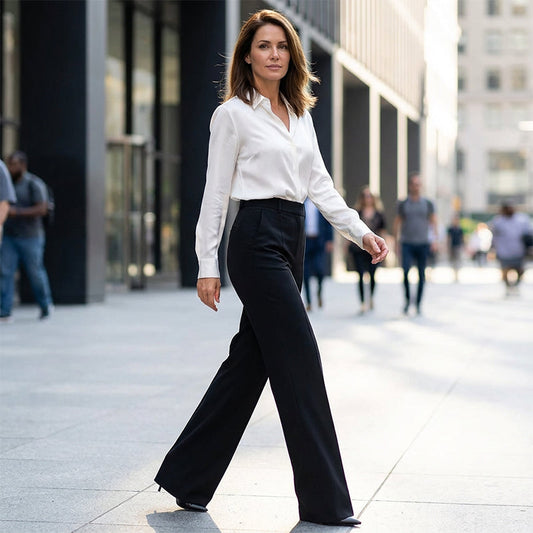 Fancy High-Waist Tailored Pants
